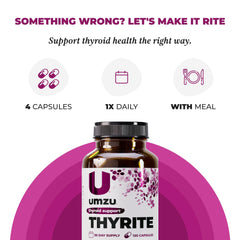 UMZU Thyrite ingredients list highlighting magnesium zinc iodine selenium