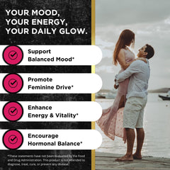 UNALTERED Hormone Balance label closeup highlighting Tribulus Terrestris potency