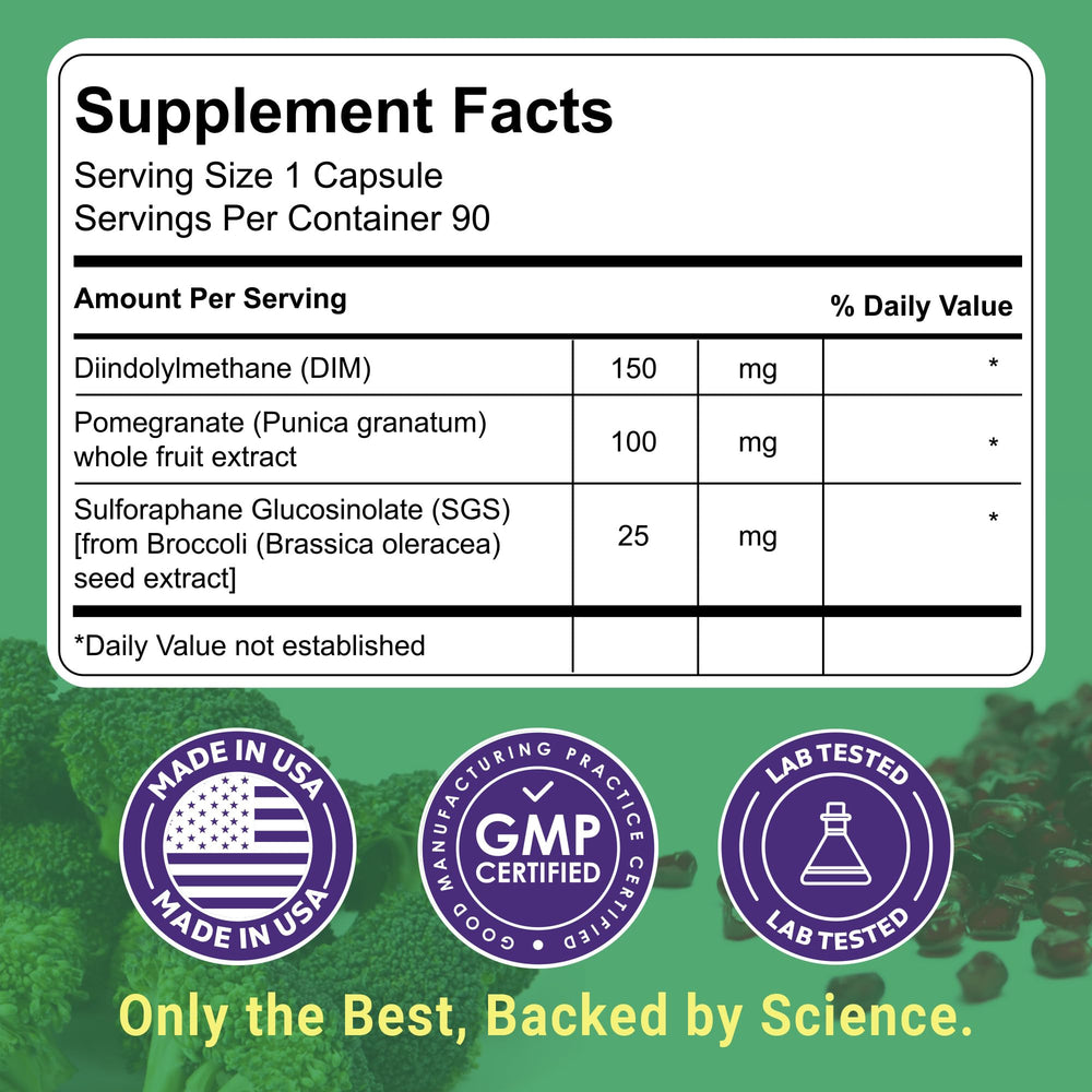 Uncle Scientist DIM SGS+ capsules ready for daily routine.