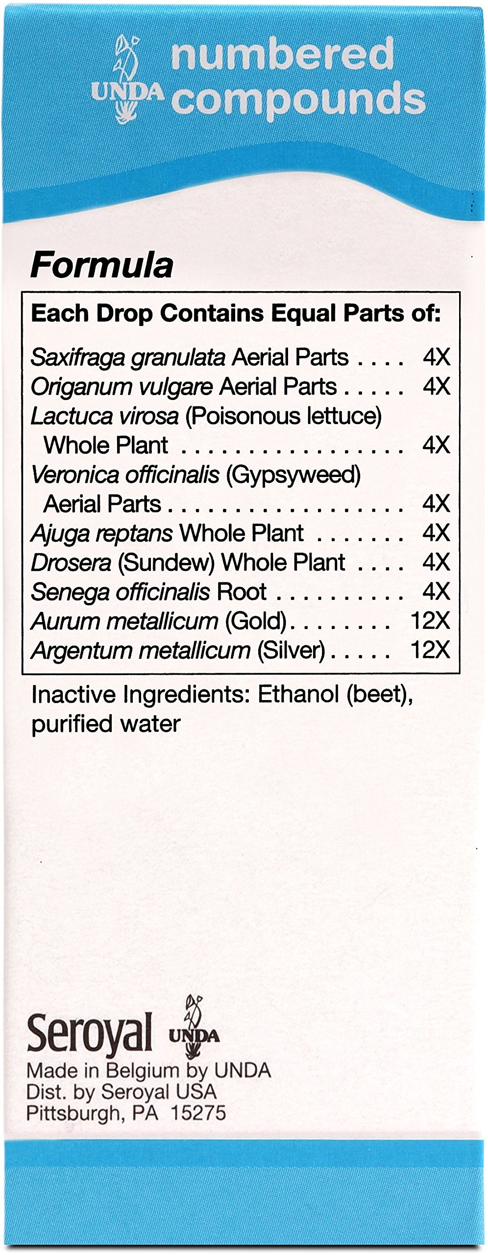 UNDA 16 Numbered Compounds pour shows convenient daily wellness use