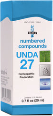 UNDA 27 Numbered Compounds bottle with dropper for easy, precise dosing.