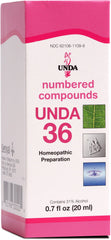 UNDA 36 Numbered Compounds bottle — targeted organotropic action for holistic wellness.