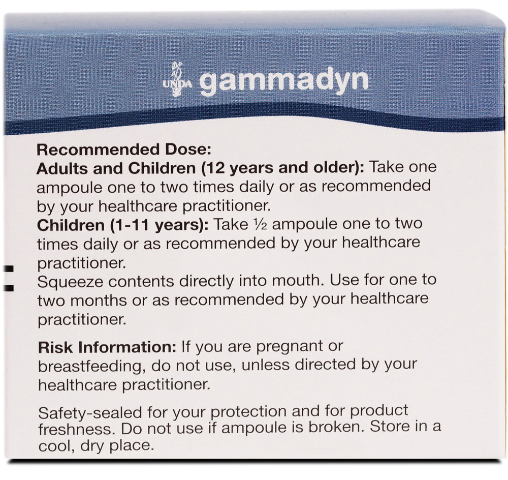 UNDA Gammadyn Mg ingredient close-up emphasizes bioavailable trace magnesium.