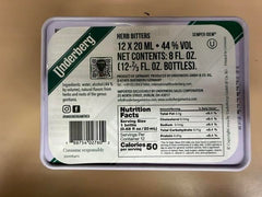 Underberg 2025 bottle inside tin—compact, gift-ready packaging.
