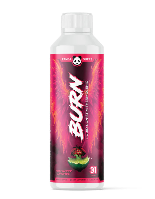 Underground Bio Labs Panda Supps Liquid Burn bottle shown for easy energy support