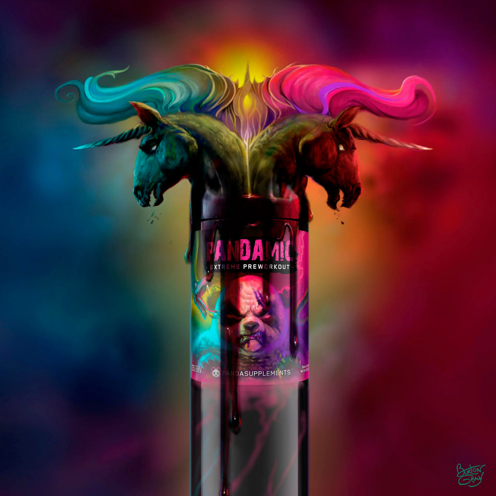 Panda Supps Pandamic Extreme V2 flavor packaging highlights four options