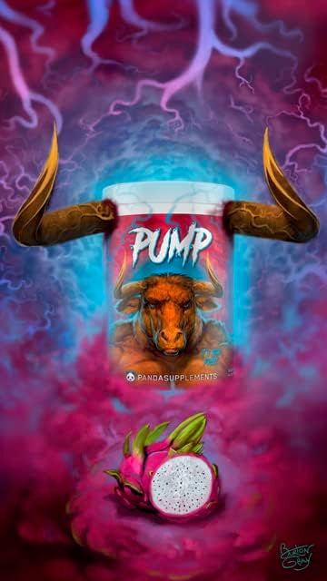 Panda Supps Pump powder dispersing in water in a shaker.