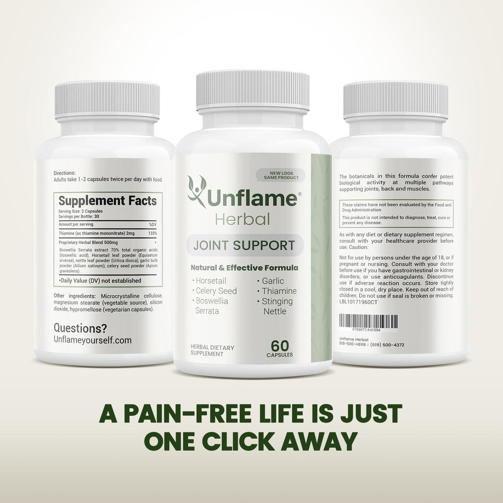 Unflame Herbal on shelf conveys everyday wellness support
