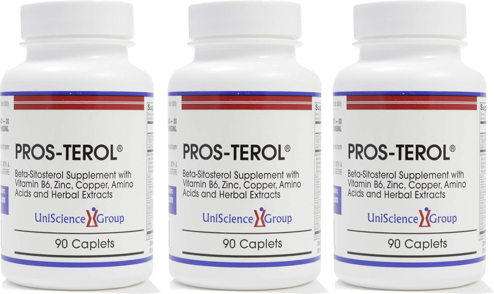 UniScience Pros-TEROL bottle showing a multi-month supply for prostate support