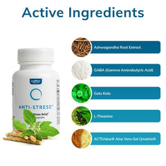 Closeup of Univera Anti-Stress capsules for daily mood balance