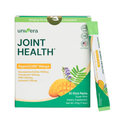 Univera glucosamine-chondroitin-msm-univestin stick pack for on-the-go support.