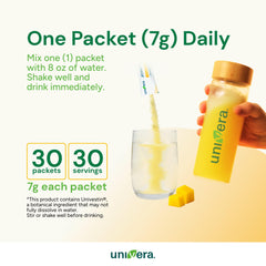Univera packaging shows HSA/FSA eligibility note.