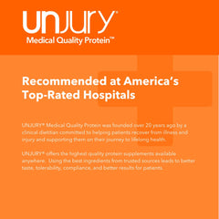 Unjury packaging 20 servings signals long-term protein support.