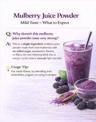 UNLEASH'D ORGANIC Mulberry Juice Powder dissolving in water for a quick wellness boost.