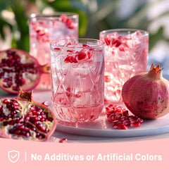 UNLEASH'D ORGANIC pomegranate powder blended into a smoothie showcasing versatility