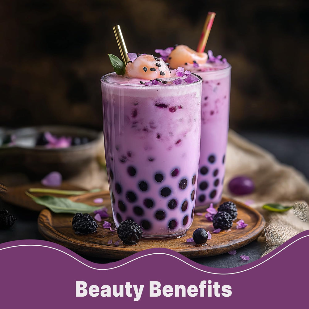 Milkshake idea with UNLEASH'D ORGANIC Purple Potato Powder for a quick protein-tinged boost.