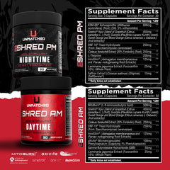 Unmatched 2Shred PM bottle aids overnight fat burning and restful recovery.