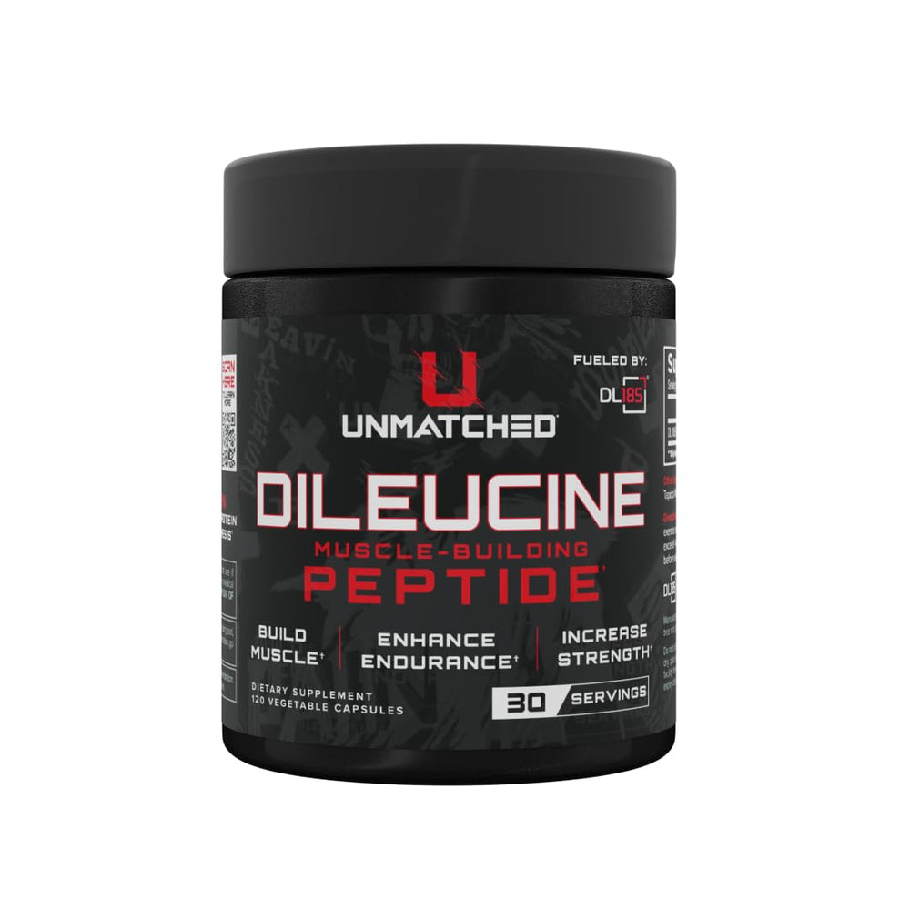 Unmatched Dileucine bottle displaying compact packaging and clear product information for easy reference.
