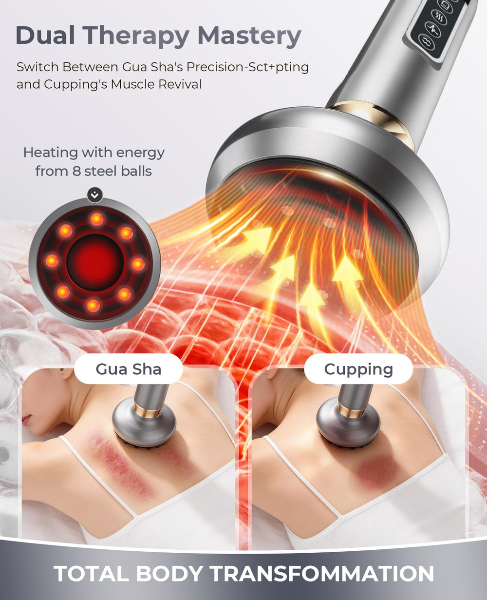 Uojojop cupping device wireless rechargeable design enables on the go sessions.