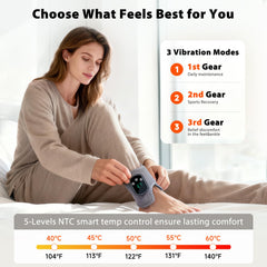 UOTT Foot and Ankle Massager offers five heat levels for customizable warmth