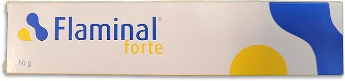 UPAX Flaminal Forte Cream texture shows a gel-like alginogel suitable for balanced moisture and surface cleanliness