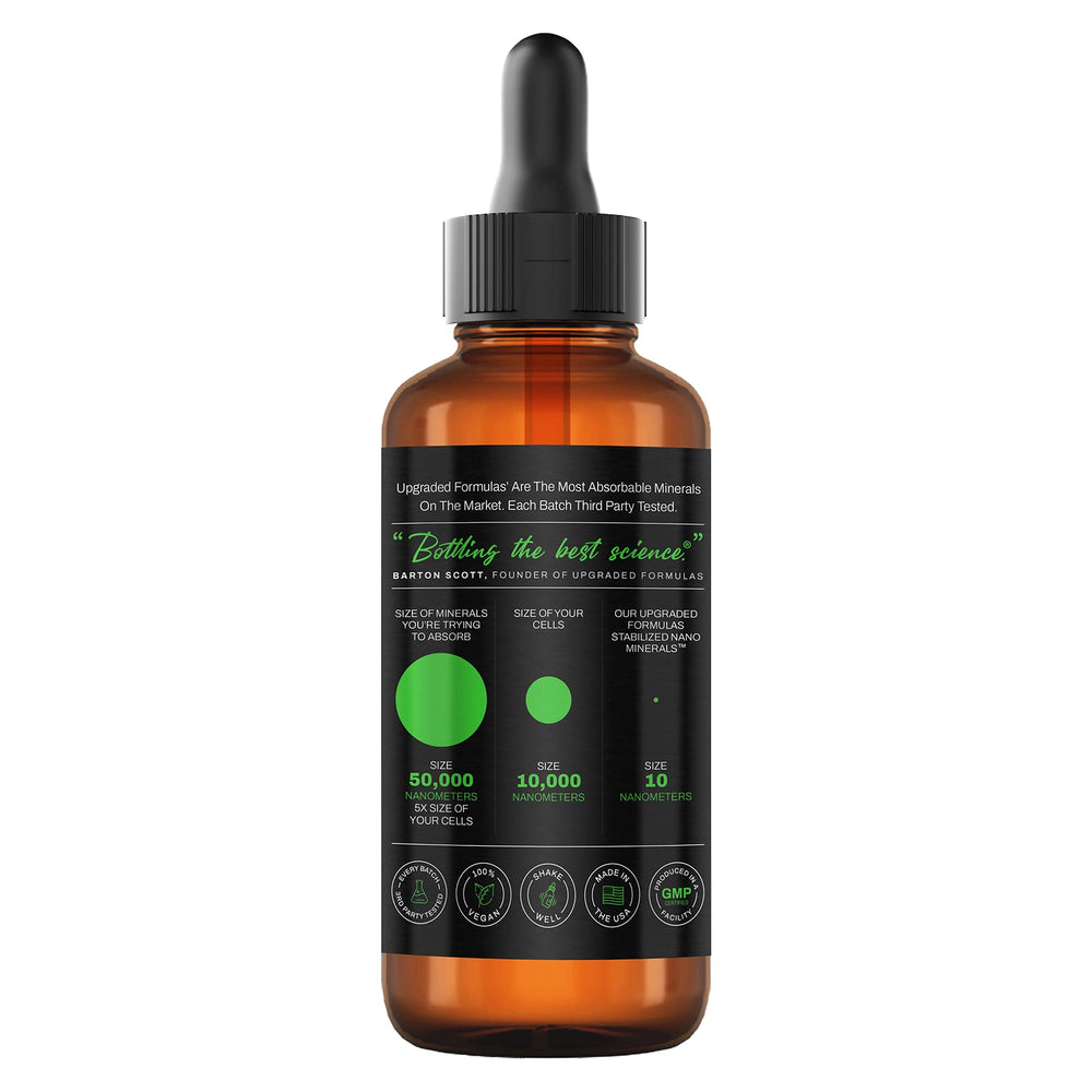 Upgraded Formulas Upgraded Charge liquid closeup, highlighting minerals for improved uptake