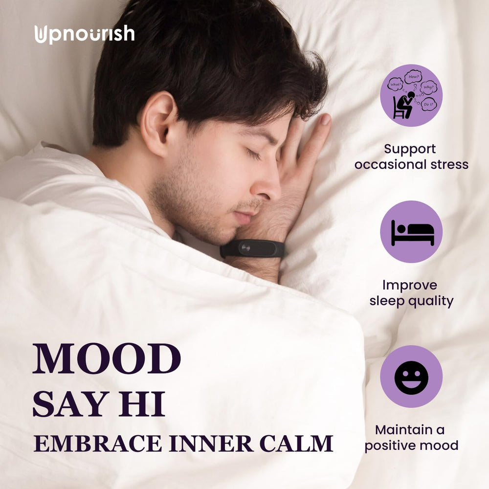UpNourish night-relax scene suggesting calm mood and restful night potential.