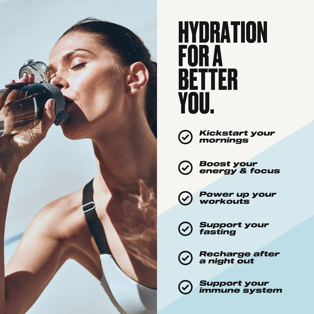 Uppermost Hydrate packaging on display showing wild berry flavor.