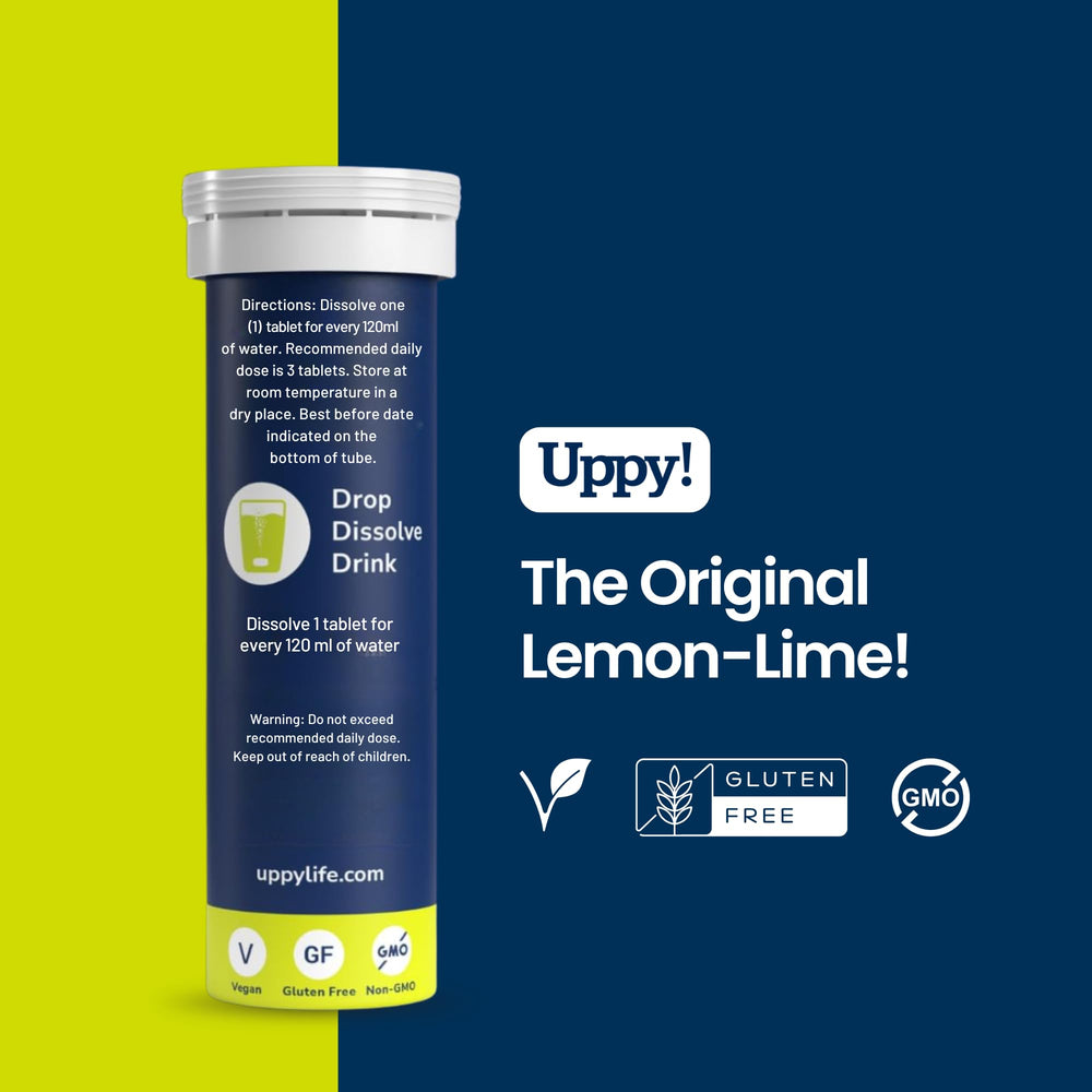 Uppy Lemon-Lime festival setup showing portable hydration kit