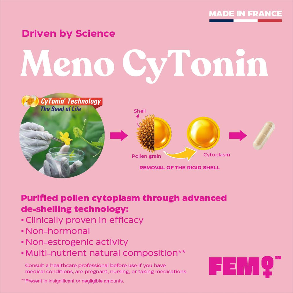 Upsa FEM Meno capsules close-up highlighting smooth, easy-to-swallow texture