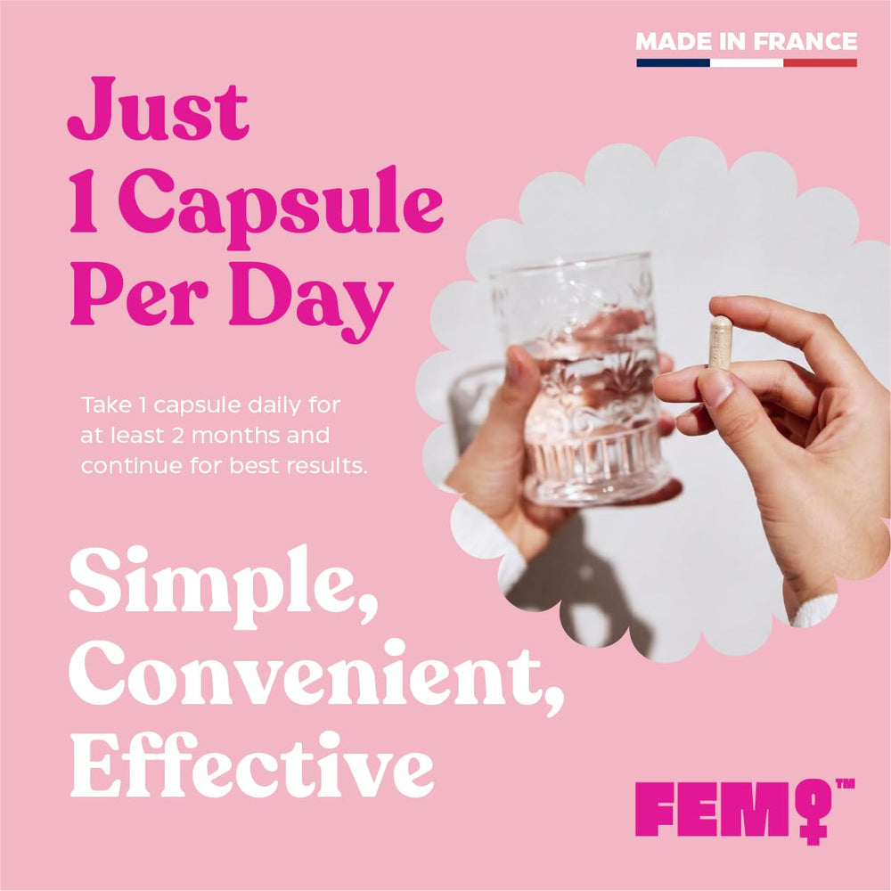 Upsa FEM Meno label shows key ingredients and safety information