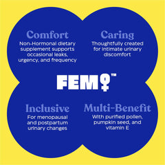 Upsa FEM Urovital packaging front emphasizes hormone-free bladder support options.