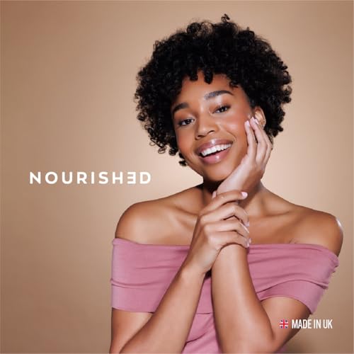 Upsa Nourished Collagen with glass of water ready to take.