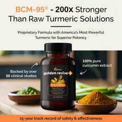 UpWellness Golden Revive ingredients blend featuring turmeric, boswellia, quercetin, and magnesium