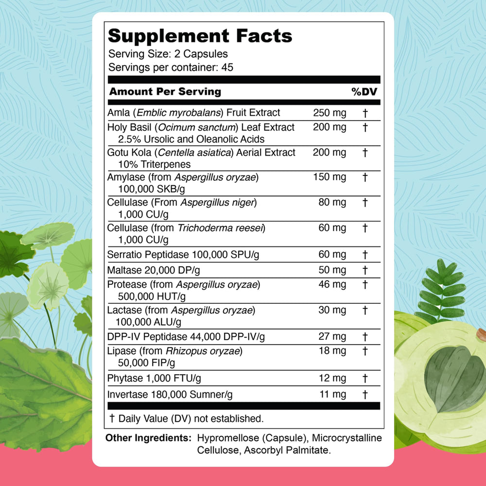 UpWellness Total Revive+ capsules digestive enzymes supporting digestion