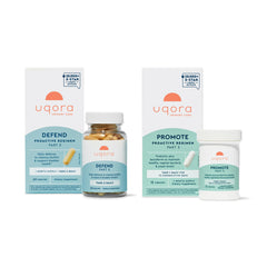 Uqora Defend bottle pour for daily bladder support routine.