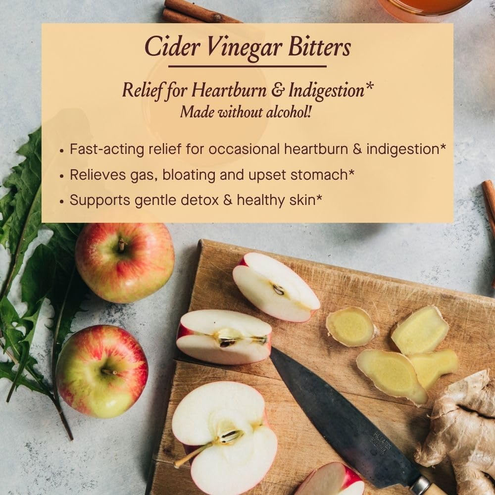 Urban Moonshine Cider Vinegar Digestive Bitters with dandelion root ingredient