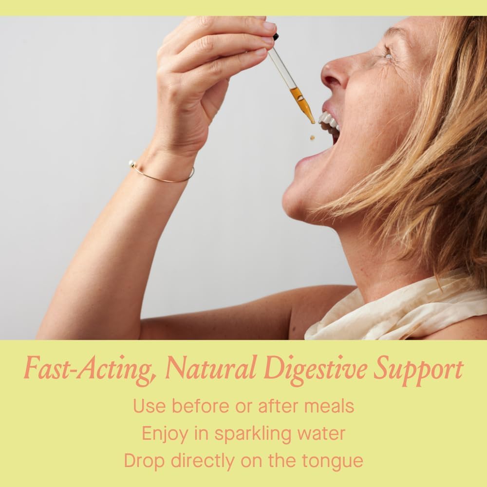 Urban Moonshine Citrus Digestive Bitters label and dropper for easy pre-meal digestion support.
