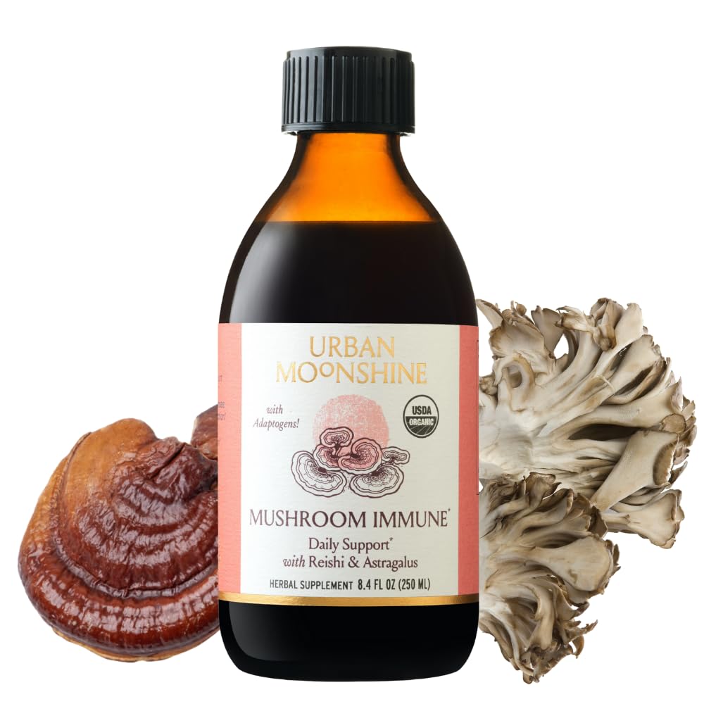 Urban Moonshine Mushroom Immune bottle front for daily immune support.