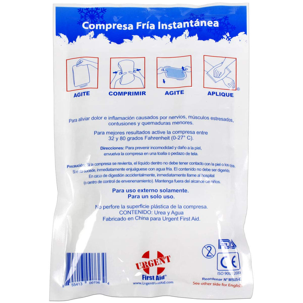 Urgent First Aid cold pack applied to bumps for fast local relief