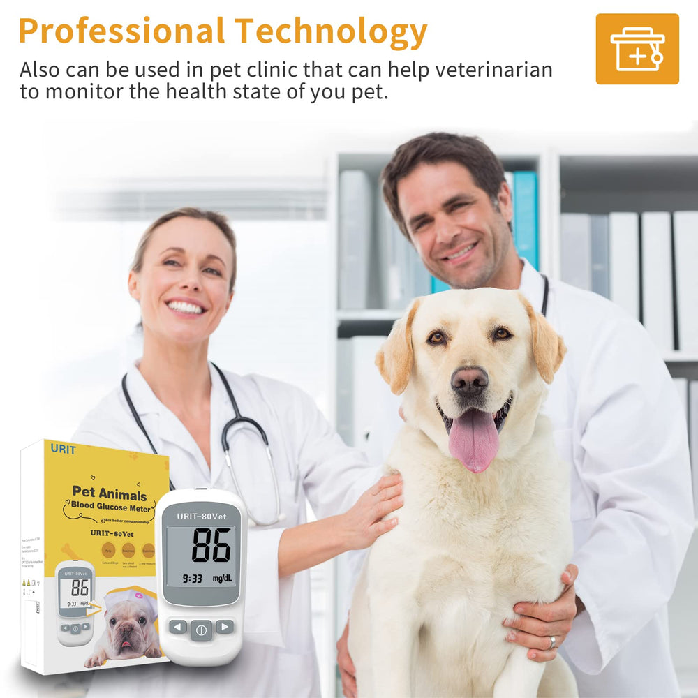URIT 80Vet kit contents include strips and the glucose meter for convenience.
