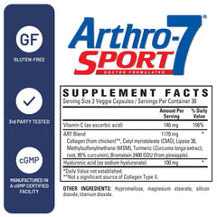 US Doctors’ Clinical Arthro-7 Sport packaging box for daily joint support
