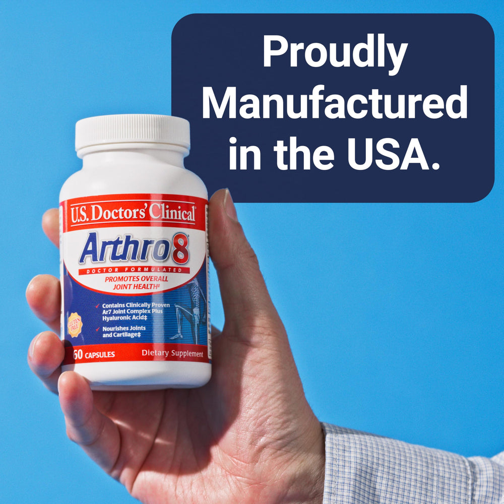 Arthro8 turmeric capsule images hint at natural anti-inflammatory potential.
