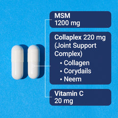 US Doctors’ Clinical Mega MSM capsules closeup highlights easy-to-swallow design.