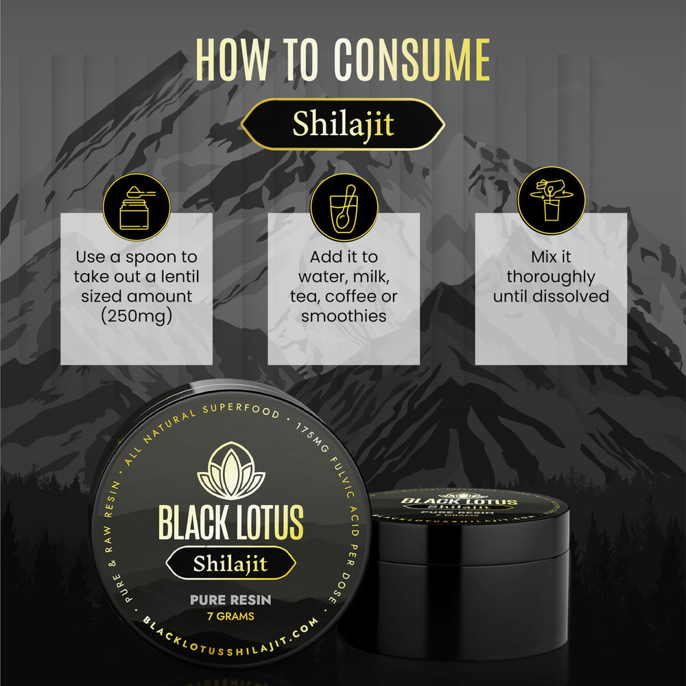 US third-party lab verification label on Shilajit resin.