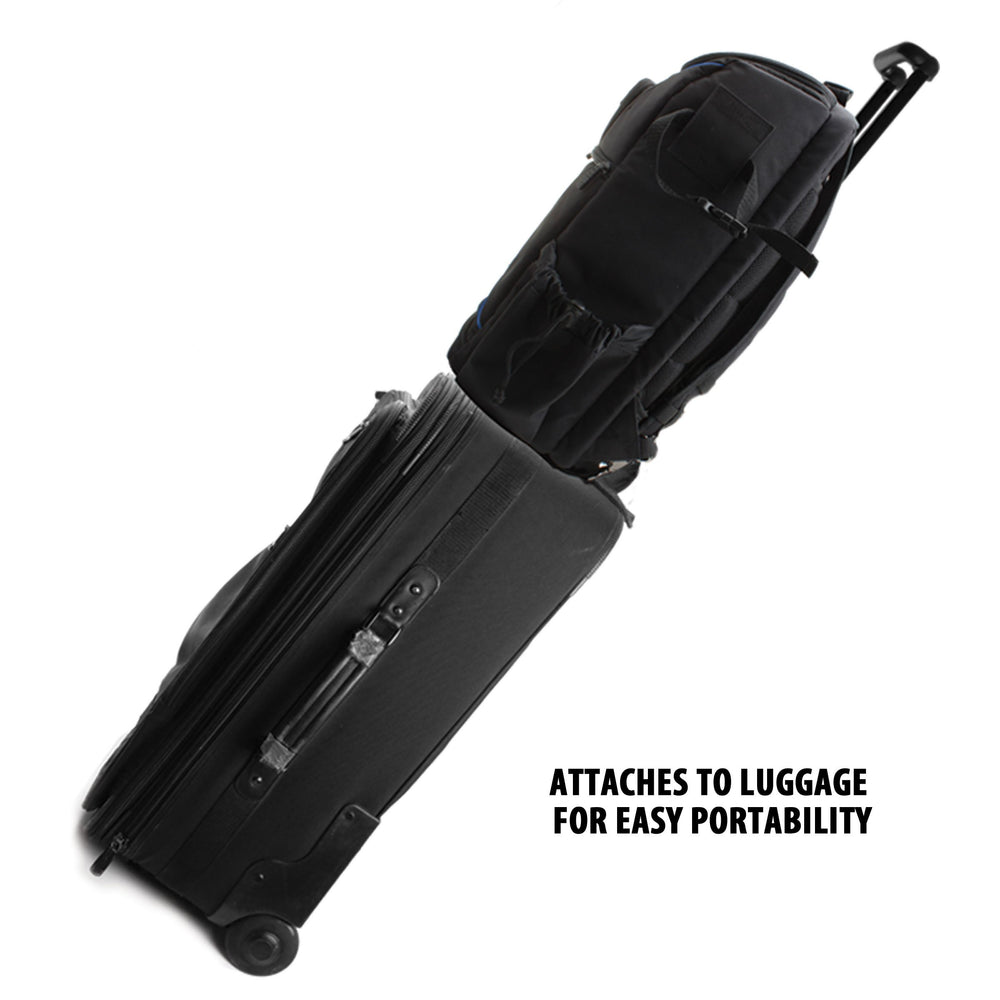 USA Gear CPAP backpack interior dividers adjust for tubing and manuals.