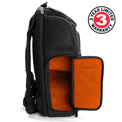 USA Gear CPAP Backpack interior with customizable dividers for tubes and masks.