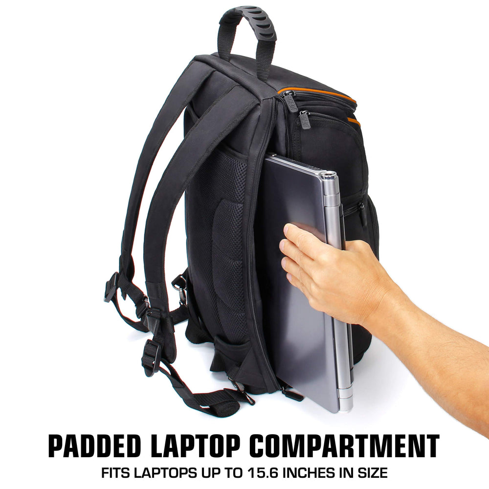 USA Gear CPAP Backpack durable weather-resistant exterior for travel.