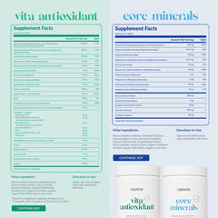 USANA CellSentials Core Minerals capsules close-up highlighting easy-to-swallow tablets.