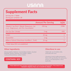 USANA Visionex DS bottle front for daily eye support